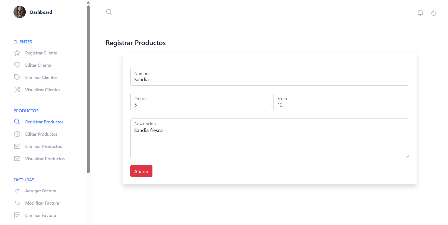 Registering products